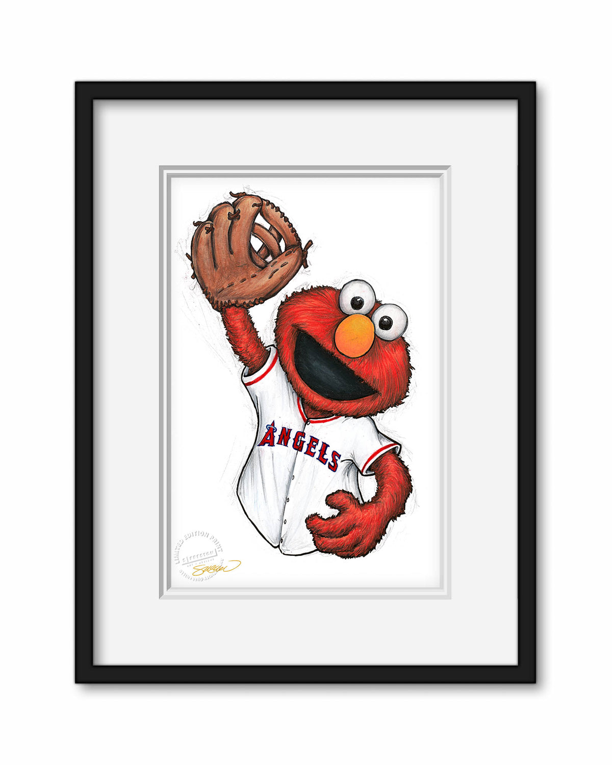 ELMO x MLB Angels Limited Edition Fine Art Print
