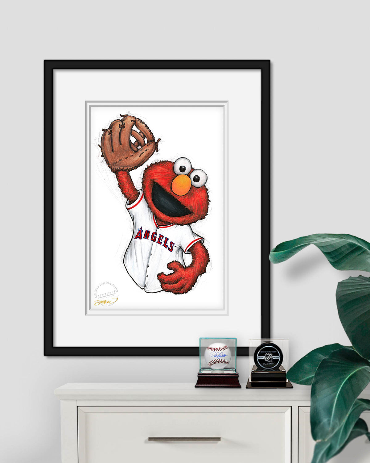 ELMO x MLB Angels Limited Edition Fine Art Print