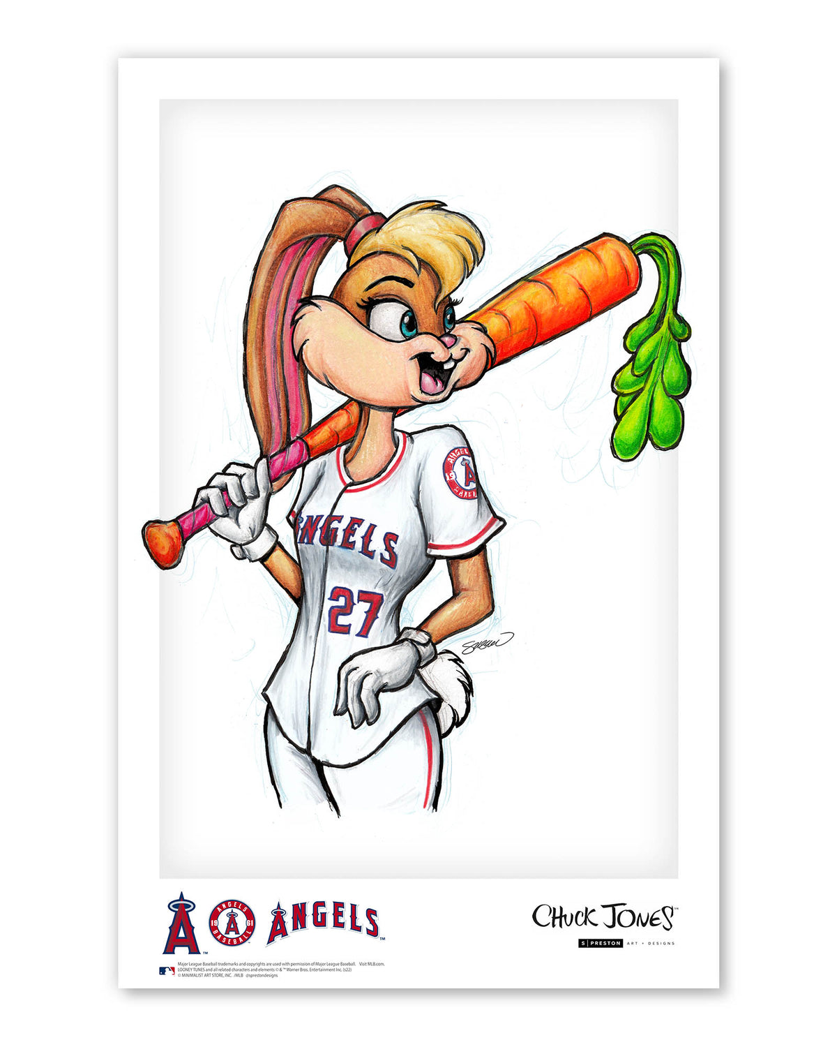 Lola Bunny x MLB Angels Limited Edition Art Print
