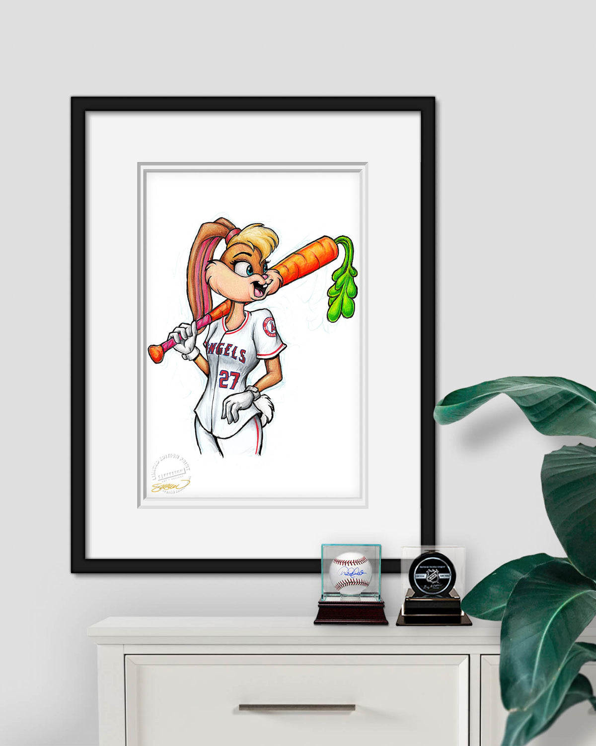 Lola Bunny x MLB Angels Limited Edition Fine Art Print