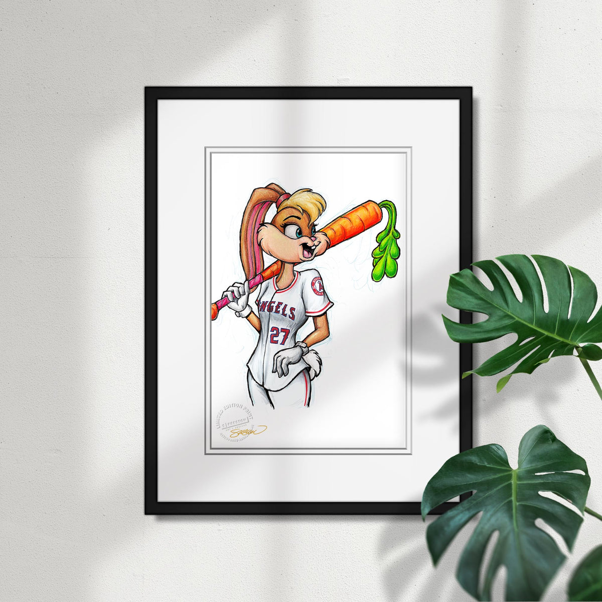 Lola Bunny x MLB Angels Limited Edition Fine Art Print