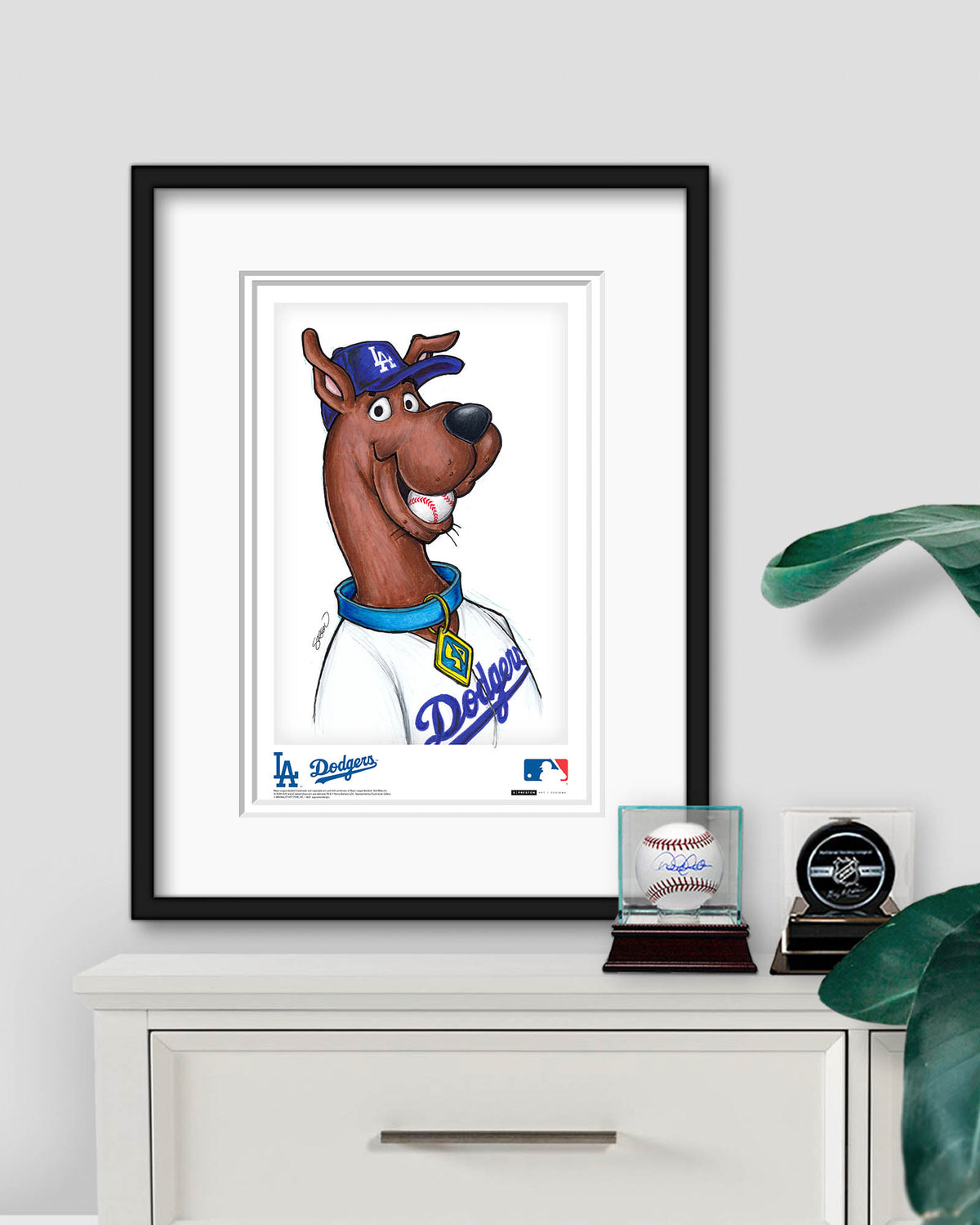 Scooby Doo x MLB Dodgers Limited Edition Fine Art Print
