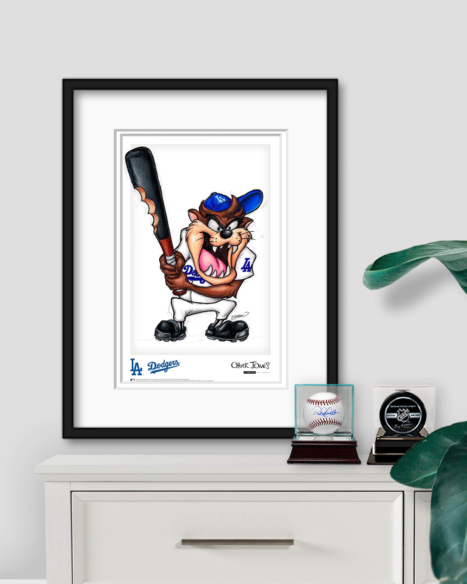 Tasmanian Devil x MLB - Los Angeles Dodgers by S. Preston Art