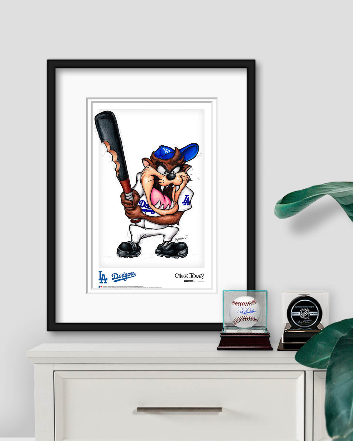 Taz On Deck x MLB Dodgers Limited Edition Art Print