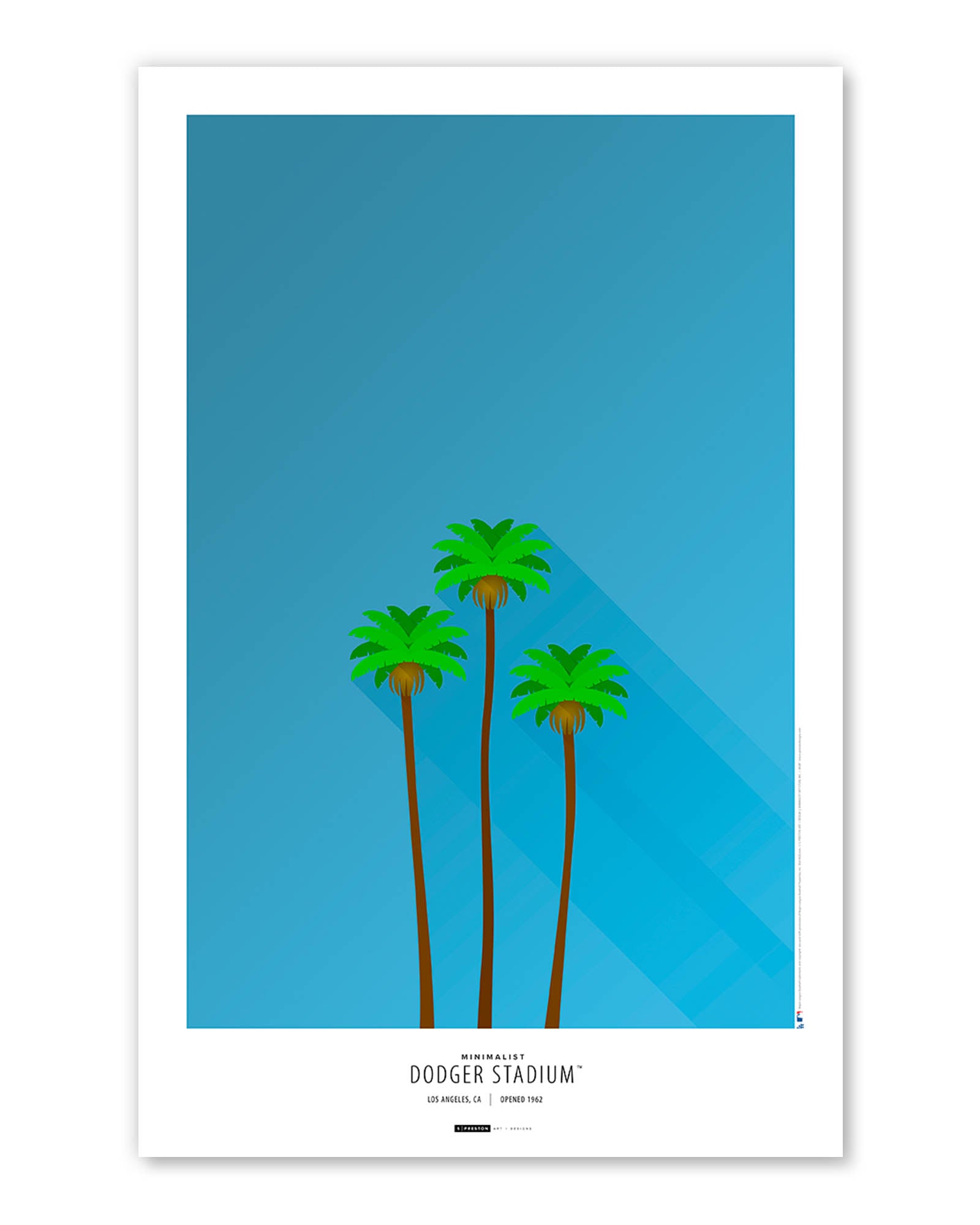 Dodger Stadium Three Sisters Art Print | LA Dodgers – S. Preston