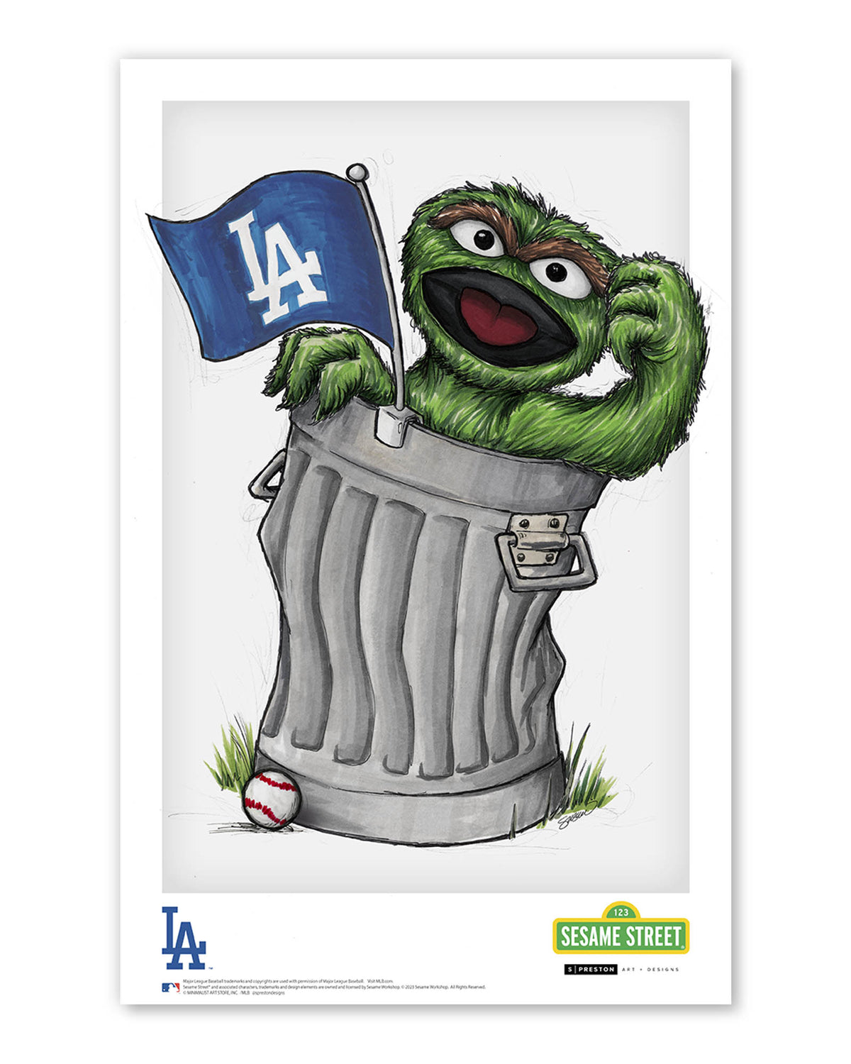Oscar Rep Your Colours x MLB Dodgers Limited Edition Art Print