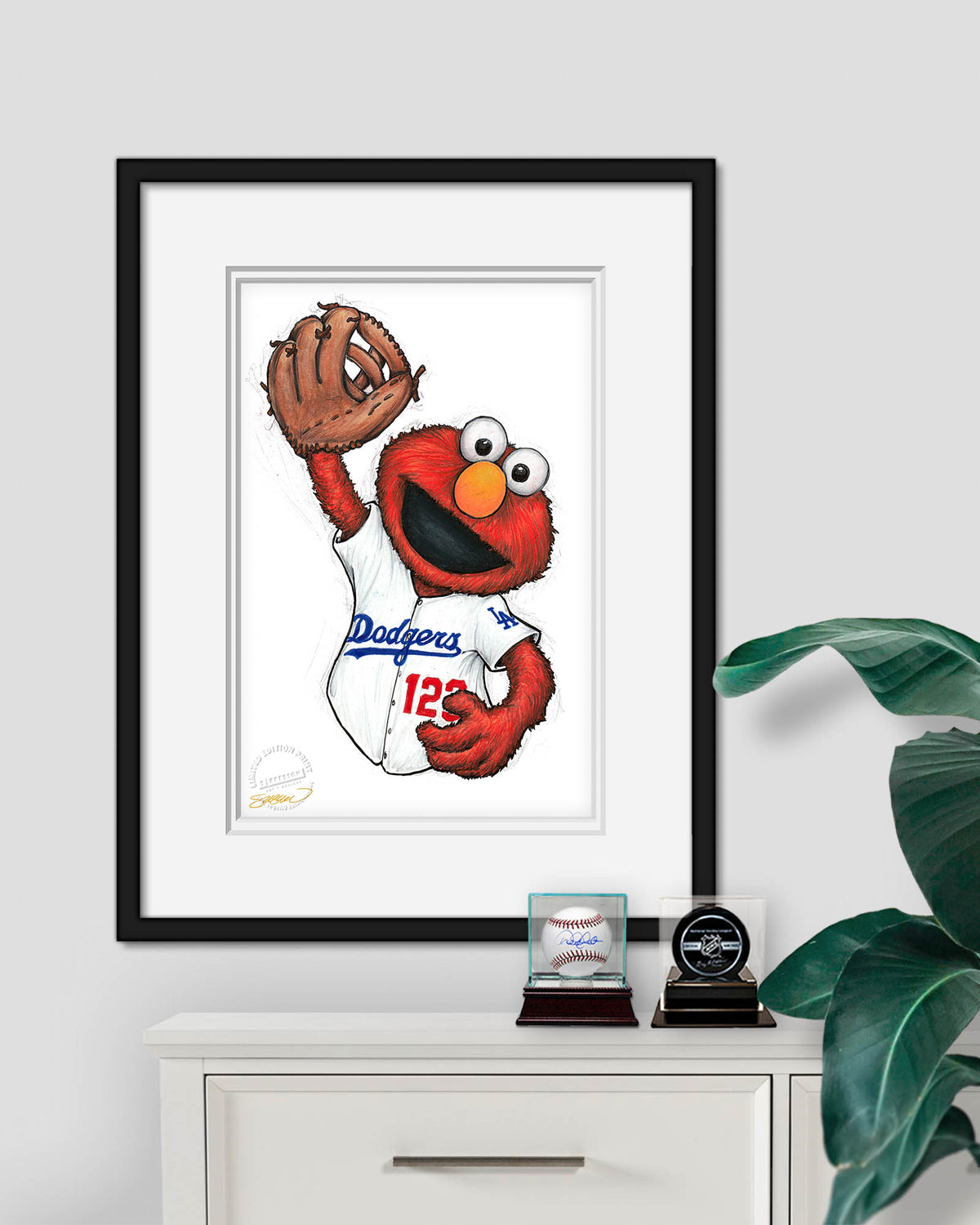 ELMO x MLB Dodgers Limited Edition Fine Art Print