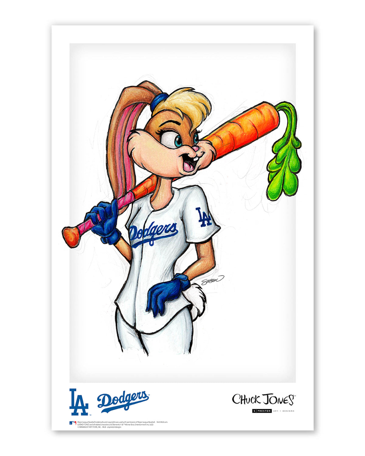 Lola Bunny x MLB Dodgers Limited Edition Art Print