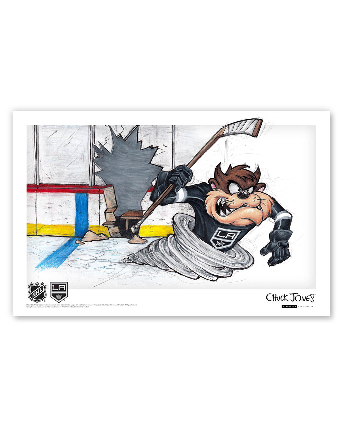 Tazmanian Line Change x NHL Kings Tazmanian Devil Limited Edition Art Print