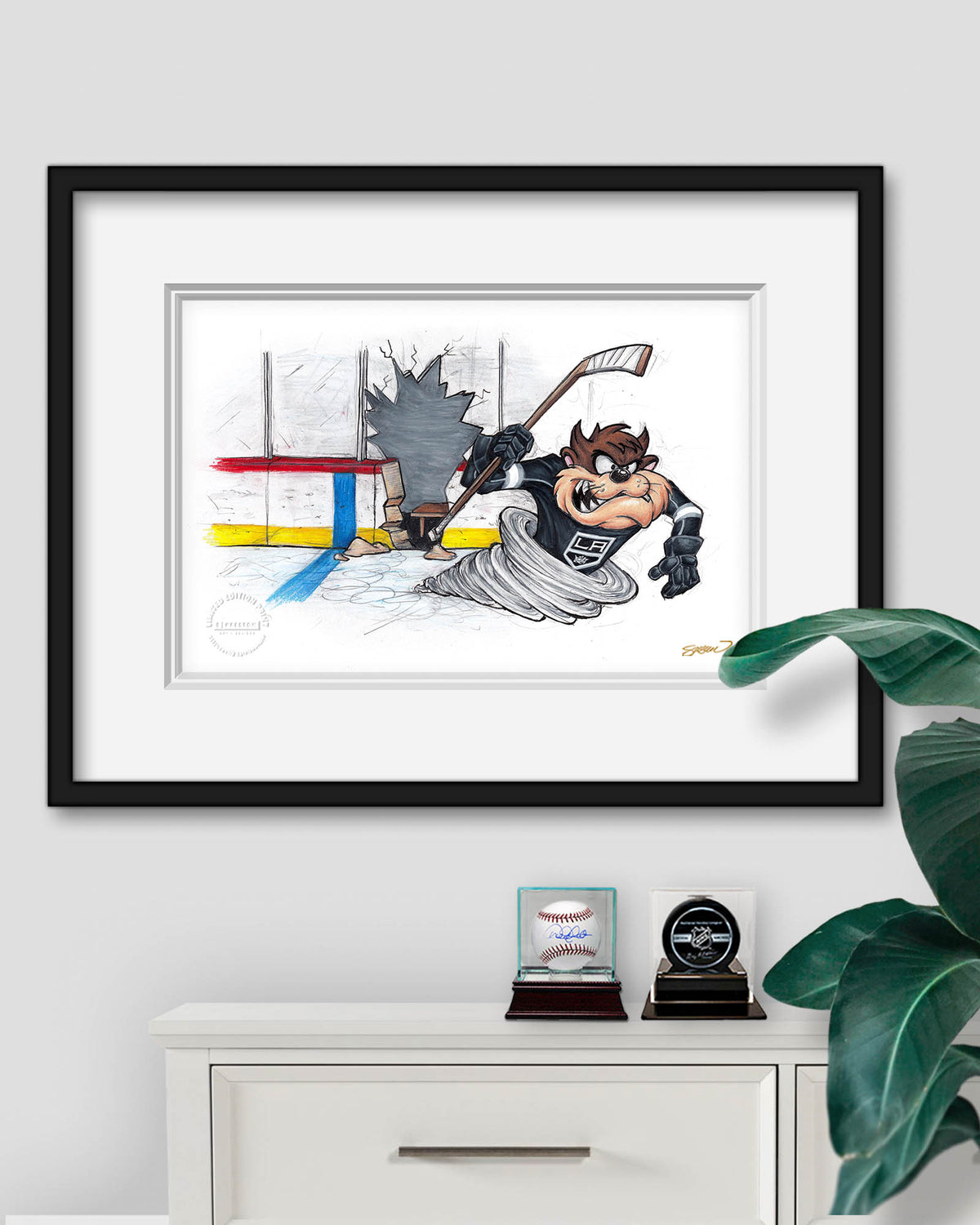 Tazmanian Line Change x NHL Kings Tazmanian Devil Limited Edition Fine Art Print