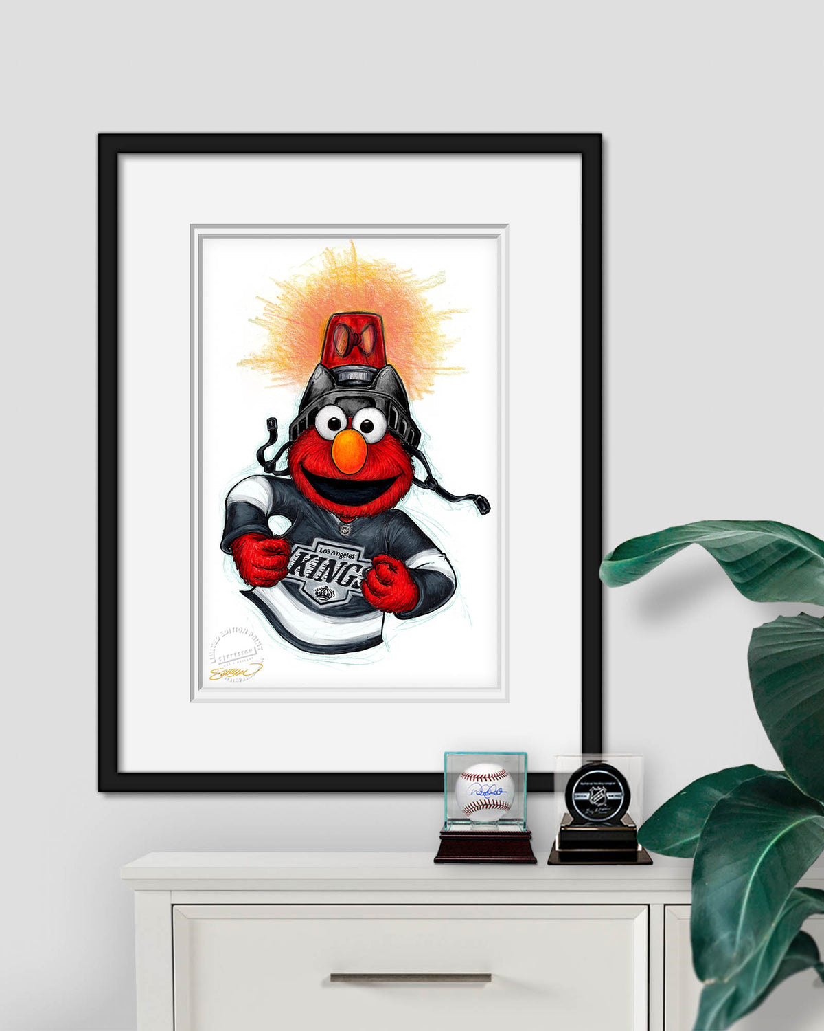 Elmo Loves Goals! x NHL Kings Limited Edition Art Print