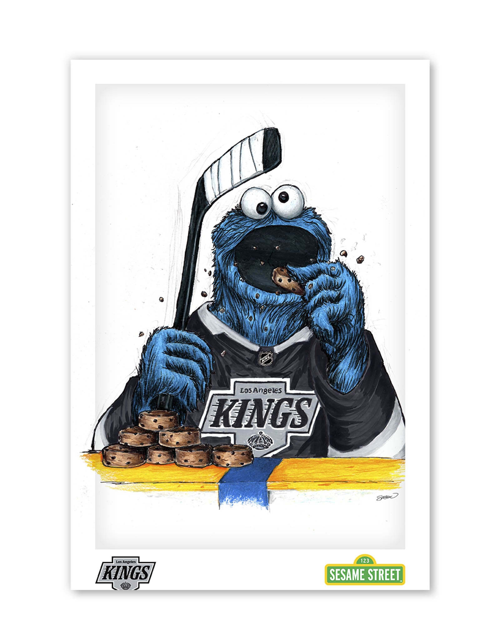 Cookie Monster x NHL - Sesame Street - Los Angeles Kings S