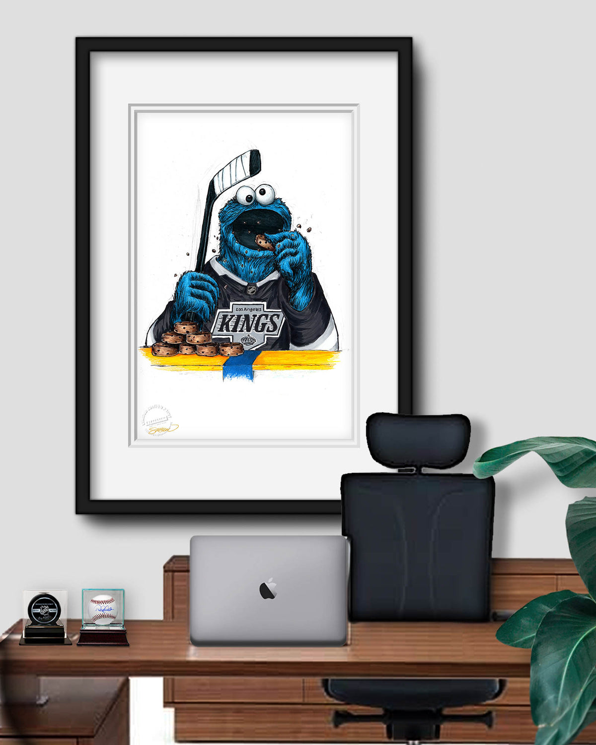 Cookie Monster x NHL Kings  Limited Edition Fine Art Print