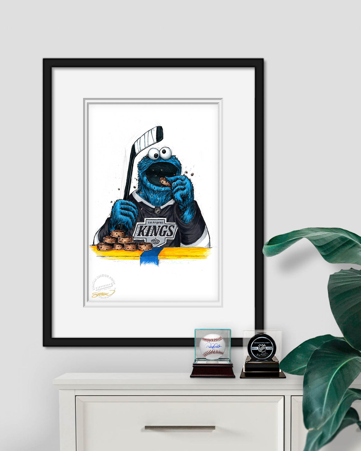 Cookie Monster x NHL Kings  Limited Edition Fine Art Print