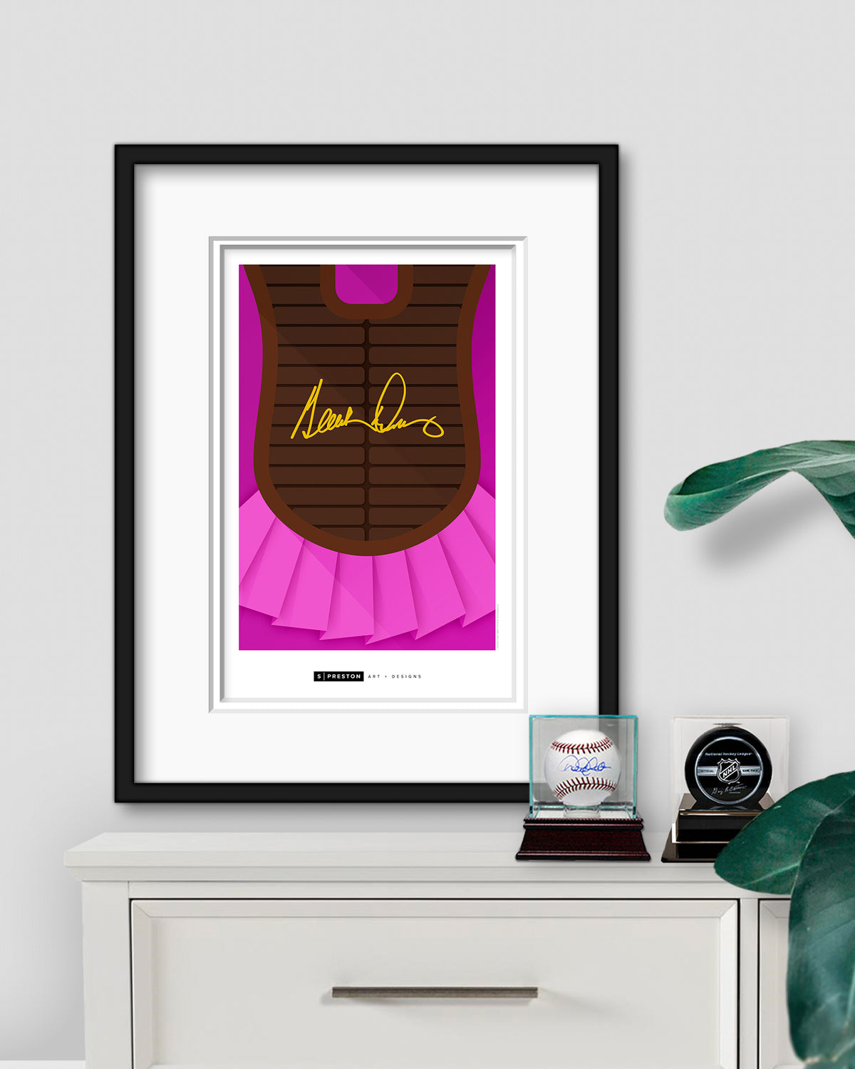 Minimalist League of Their Own Art - Geena Davis Autographed - Authenticated