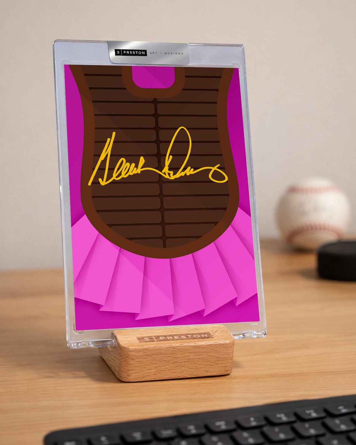 Minimalist League of Their Own Art - Geena Davis Autographed - Authenticated