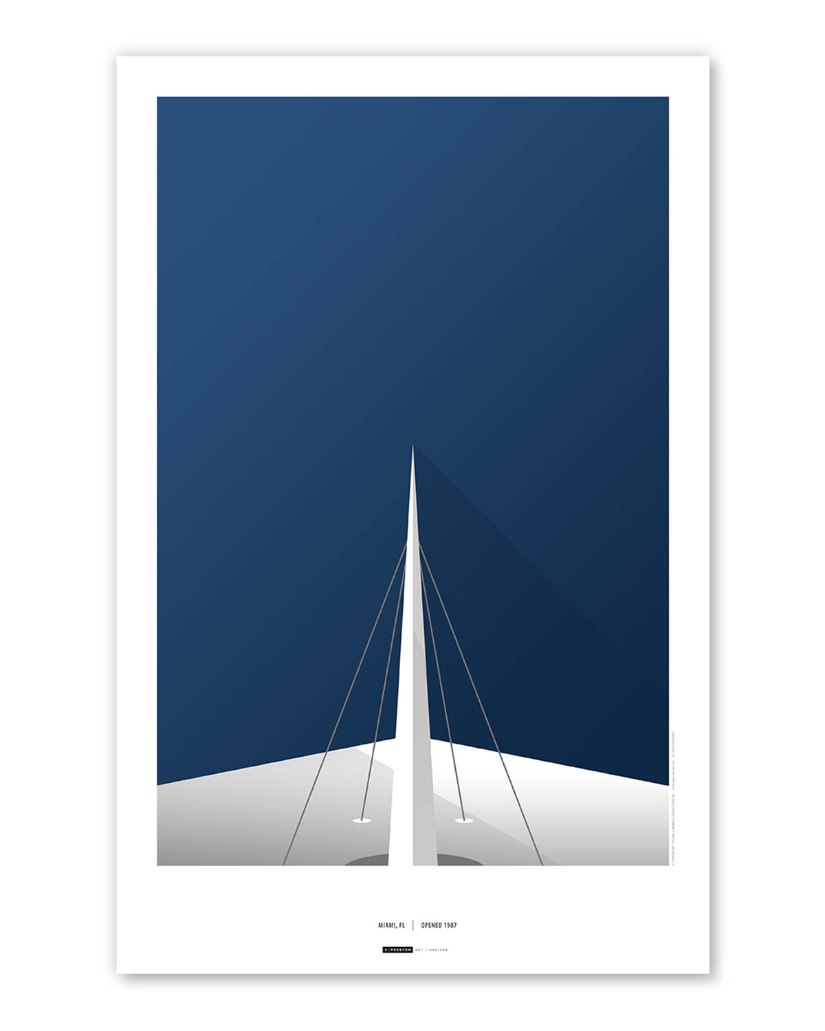 Minimalist Hard Rock Stadium Art Print