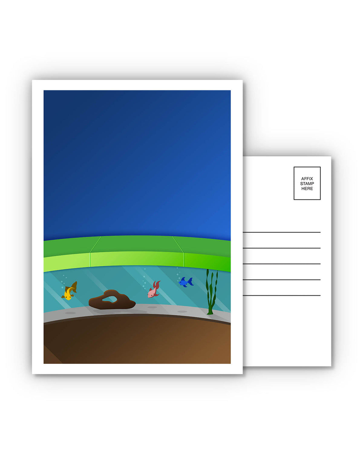 Minimalist Marlins Park Postcard (Fish Tank)
