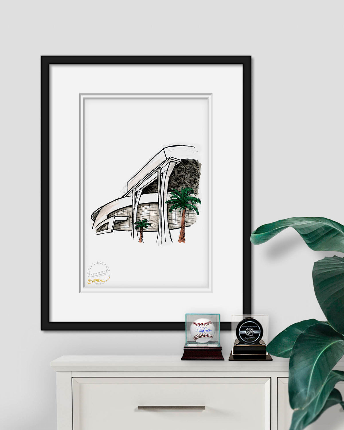 Marlins Park Ink Sketch Limited Edition Fine Art Print