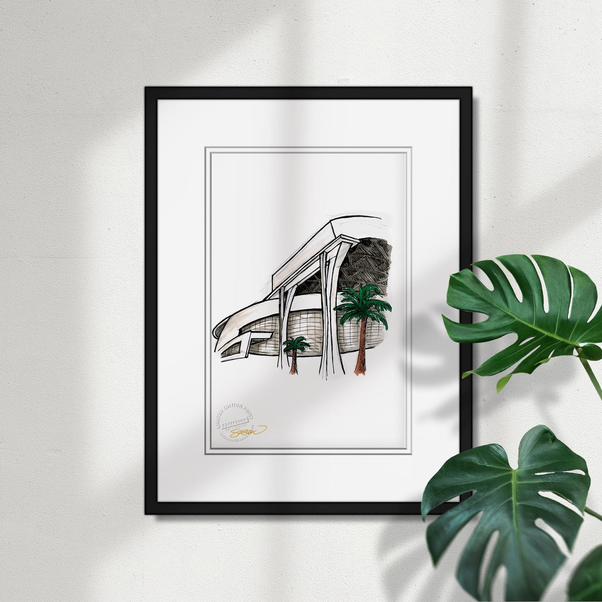 Marlins Park Ink Sketch Limited Edition Fine Art Print