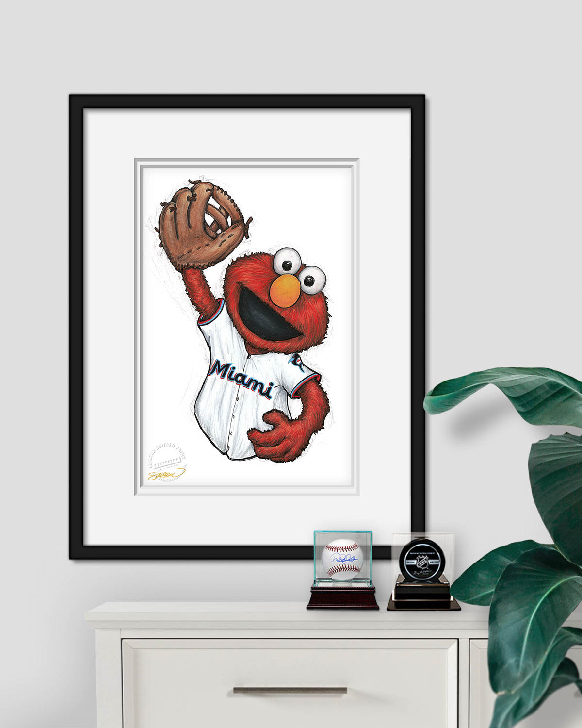 ELMO x MLB Marlins Limited Edition Fine Art Print