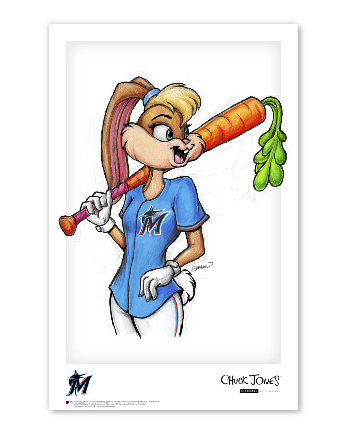 Lola Bunny x MLB Marlins Limited Edition Art Print