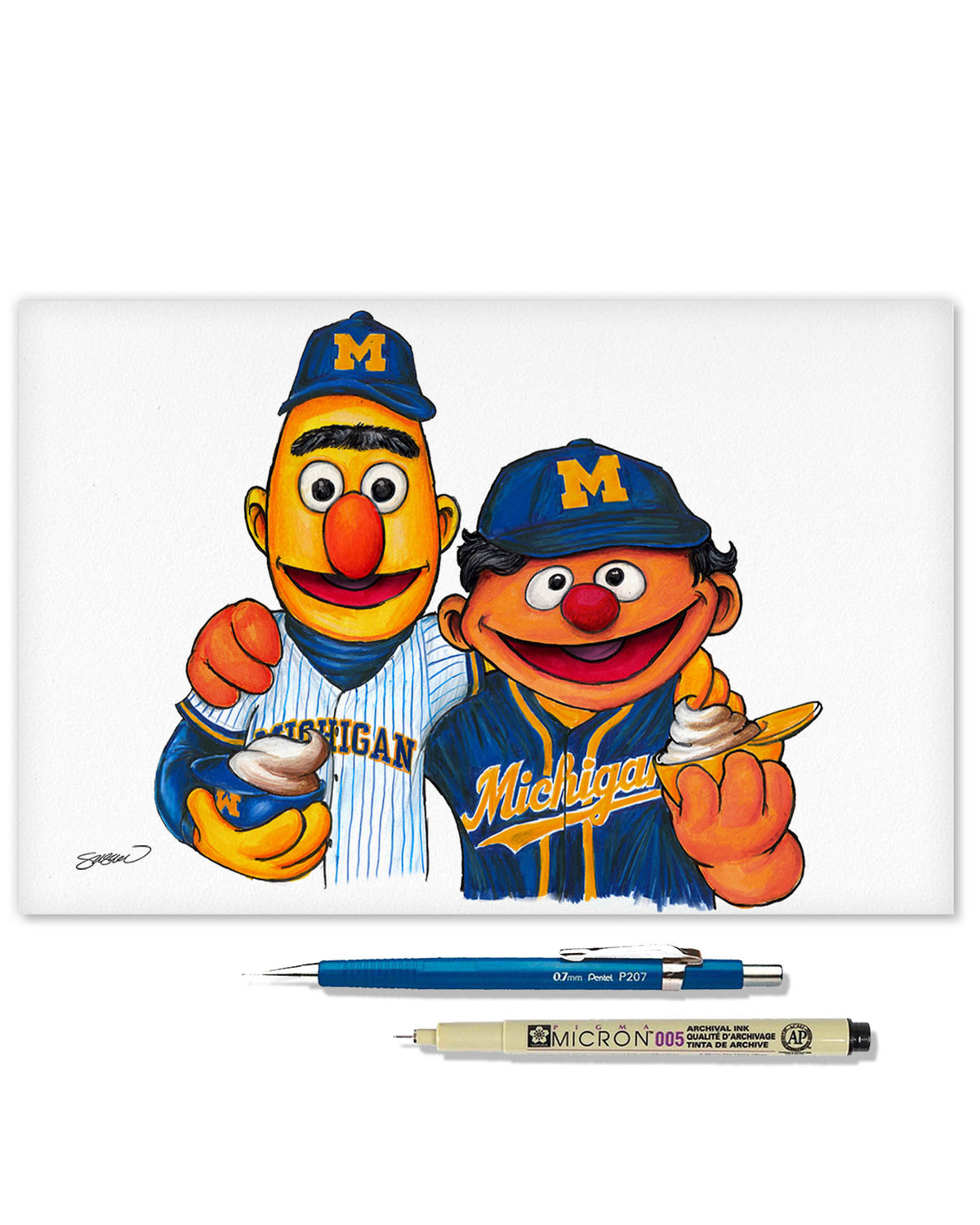 Bert and Ernie x Michigan Limited Edition Art Print