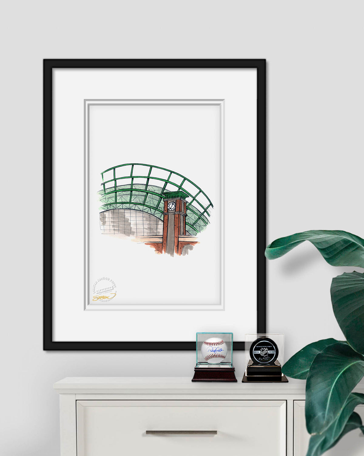 American Family Field Ink Sketch Limited Edition Fine Art Print