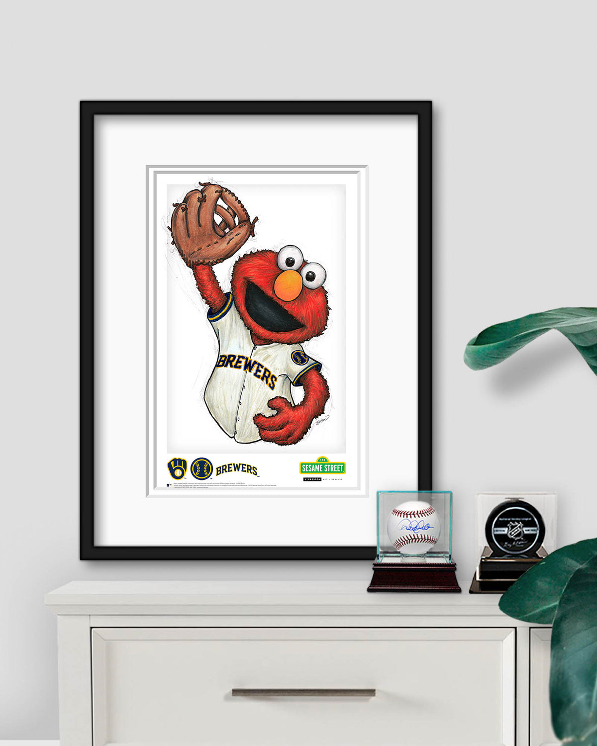 ELMO x MLB Brewers Limited Edition Art Print
