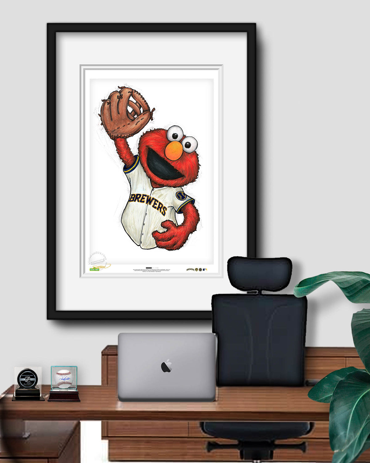 ELMO x MLB Brewers Limited Edition Fine Art Print