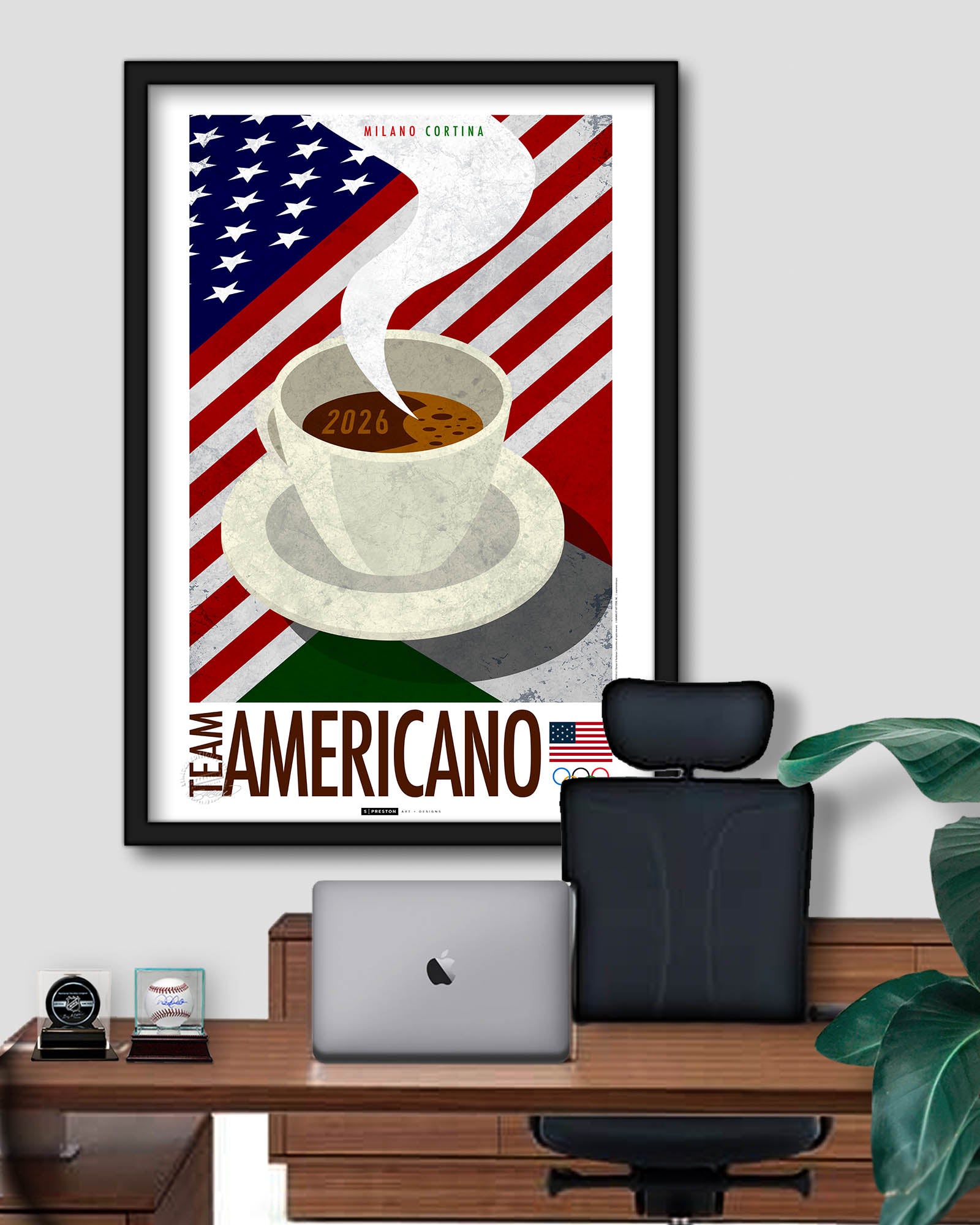 Minimalist Team USA 2026 Milano Cortina Limited Edition Print – S