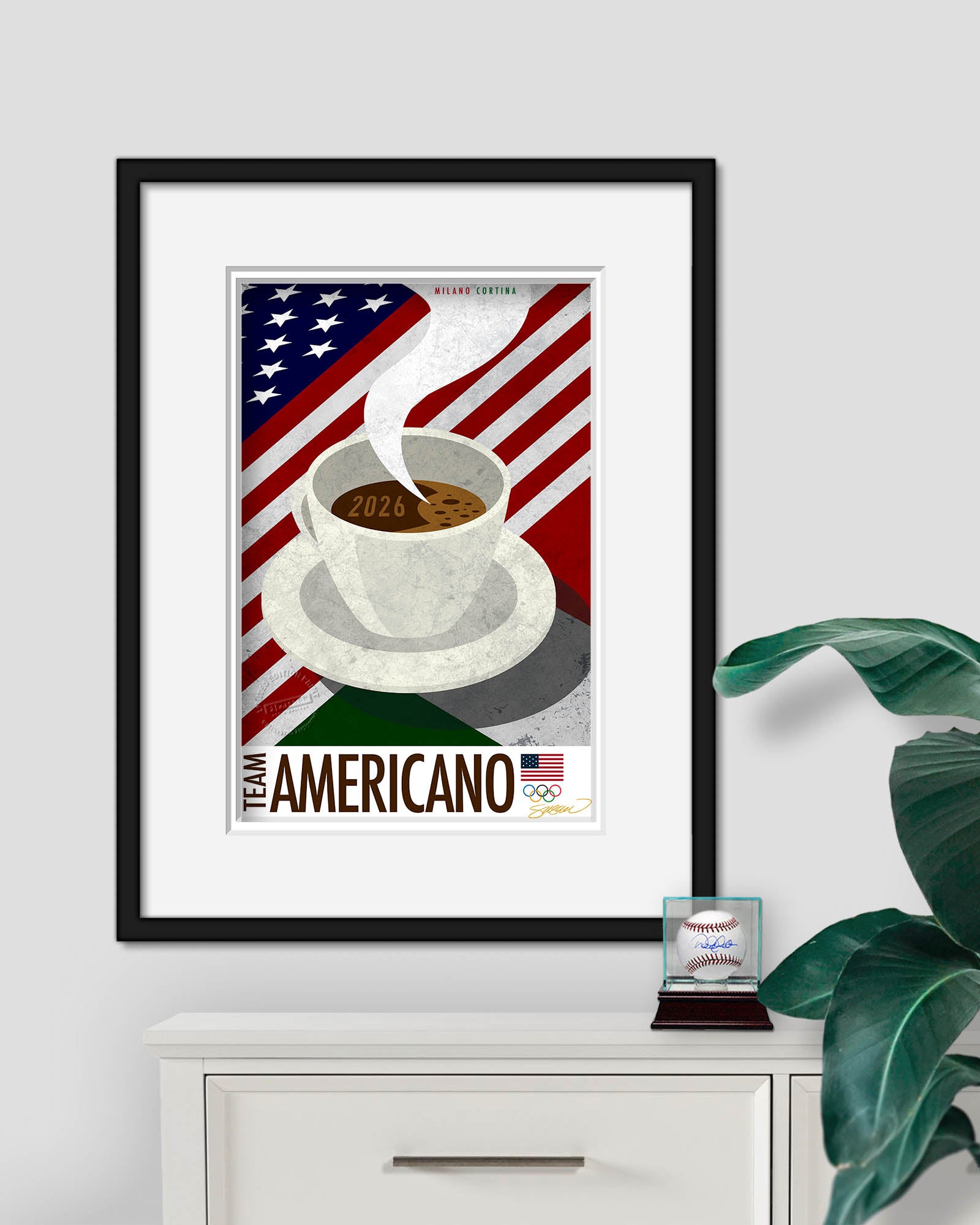 Minimalist Team USA 2026 Milano Cortina Limited Edition Print – S
