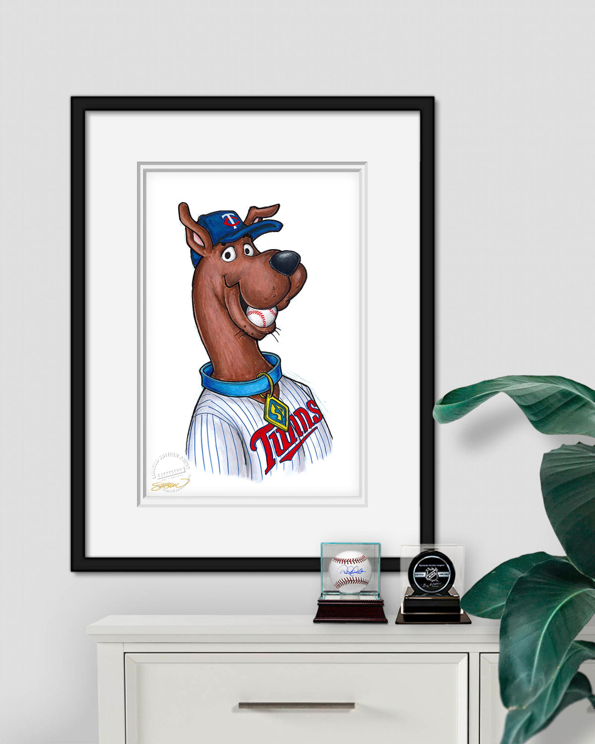 Scooby Doo x MLB Twins Limited Edition Art Print