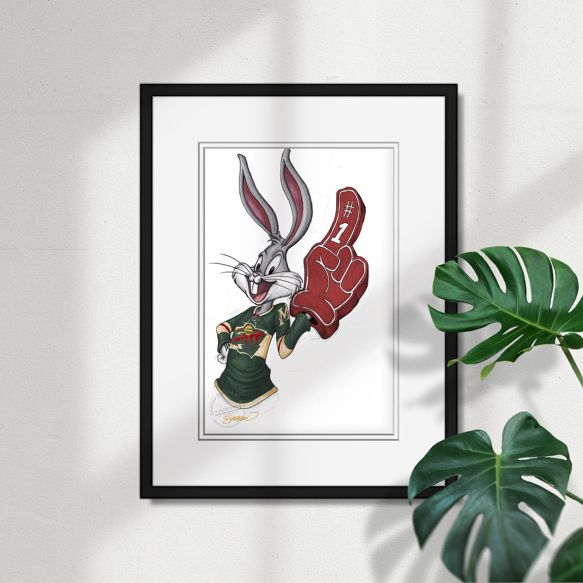 Rabbit Hockey Fan x NHL Wild Bugs Bunny Limited Edition Fine Art Print