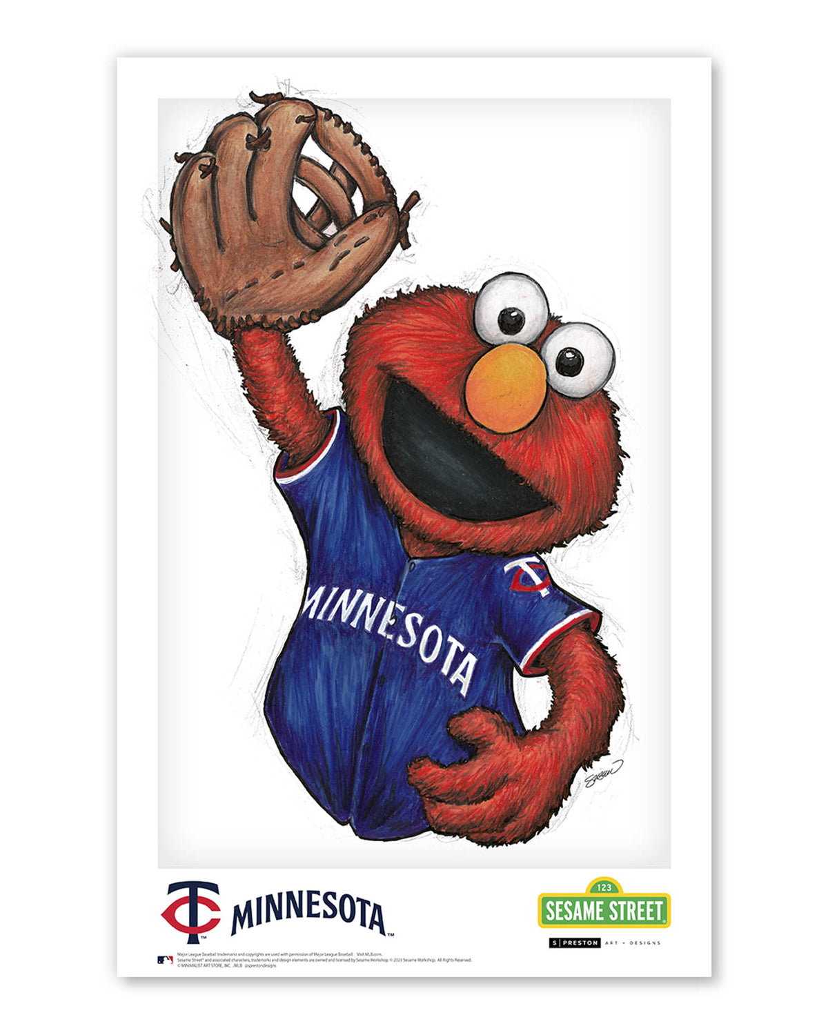 ELMO x MLB Twins Limited Edition Art Print