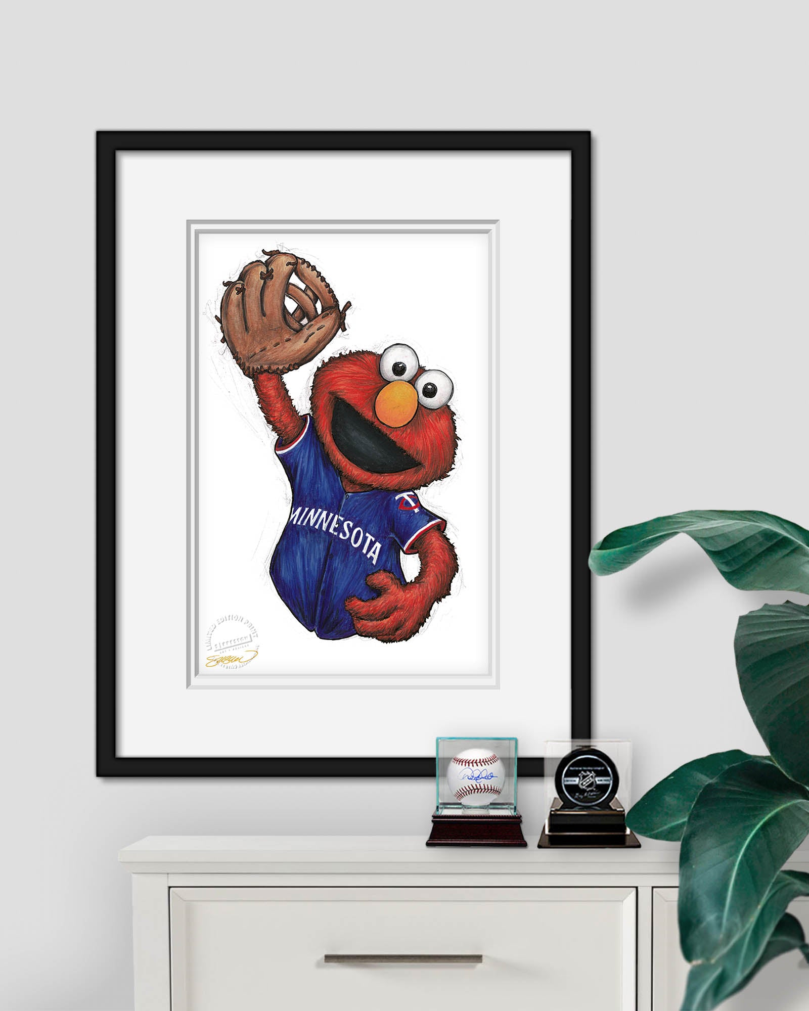 Elmo x Minnesota Twins Art Print | Sesame Street MLB – S. Preston