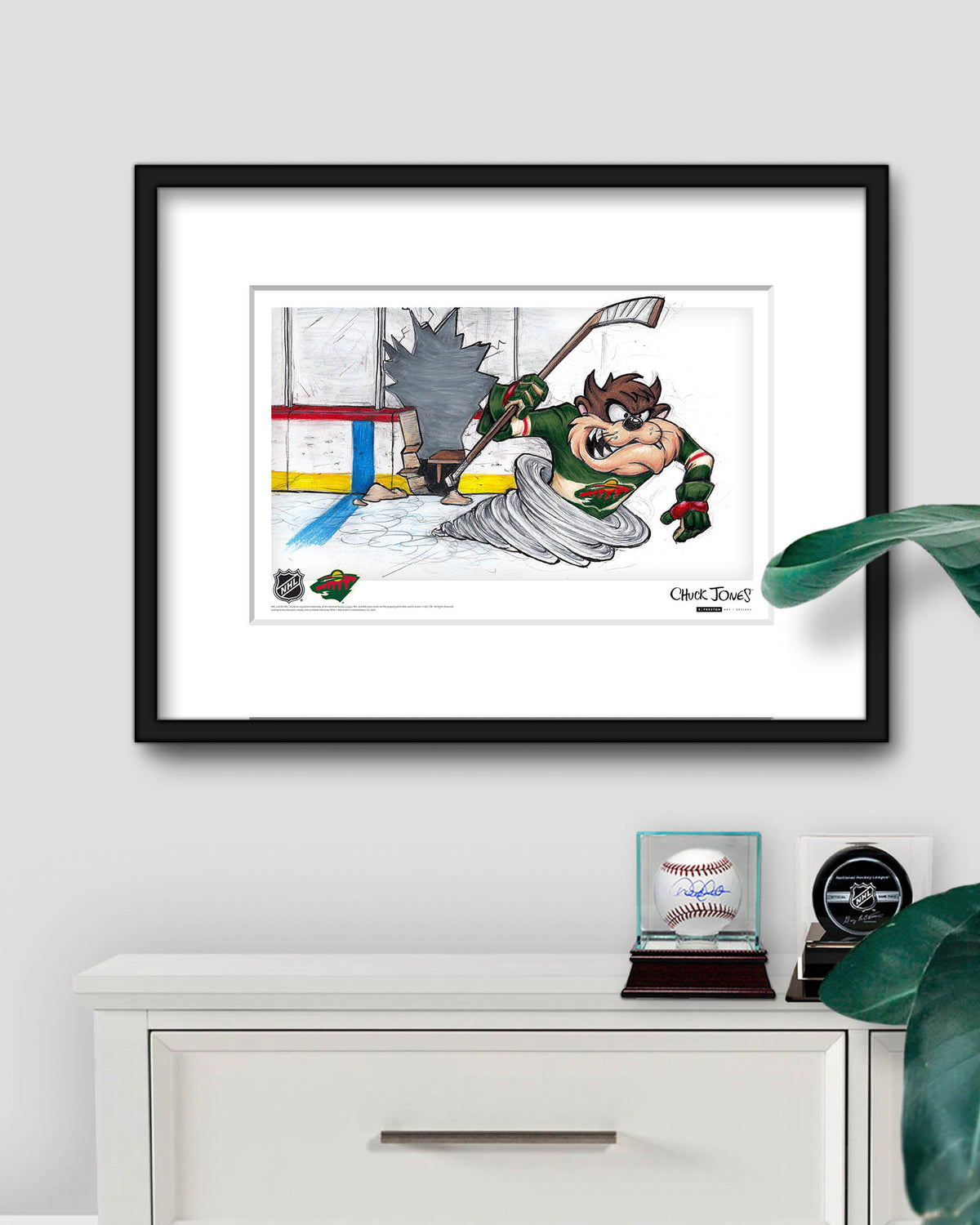 Tazmanian Line Change x NHL Wild Tazmanian Devil Limited Edition Art Print