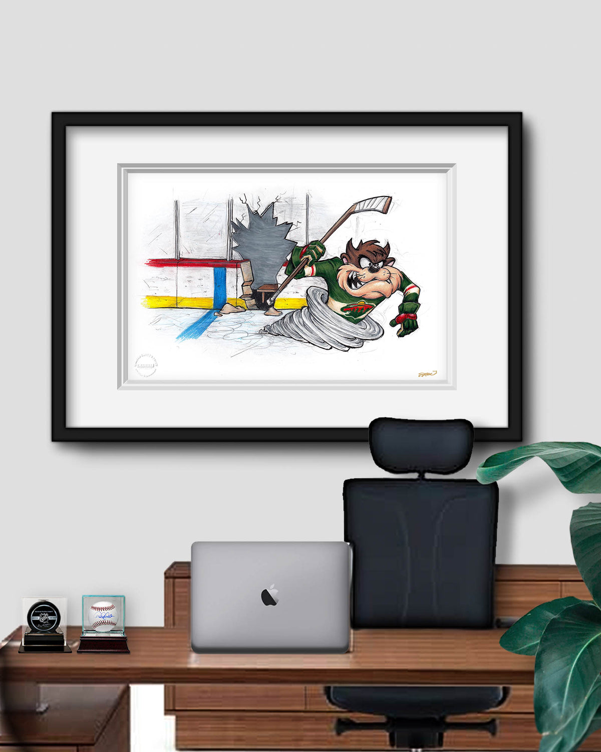 Tazmanian Line Change x NHL Wild Tazmanian Devil Limited Edition Fine Art Print