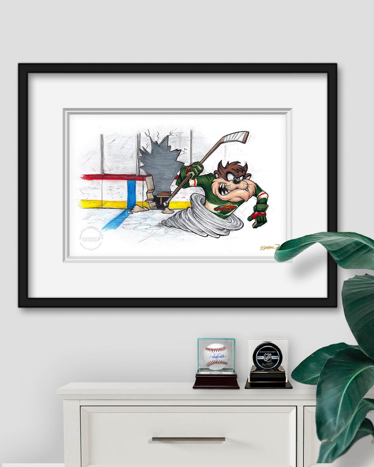 Tazmanian Line Change x NHL Wild Tazmanian Devil Limited Edition Fine Art Print