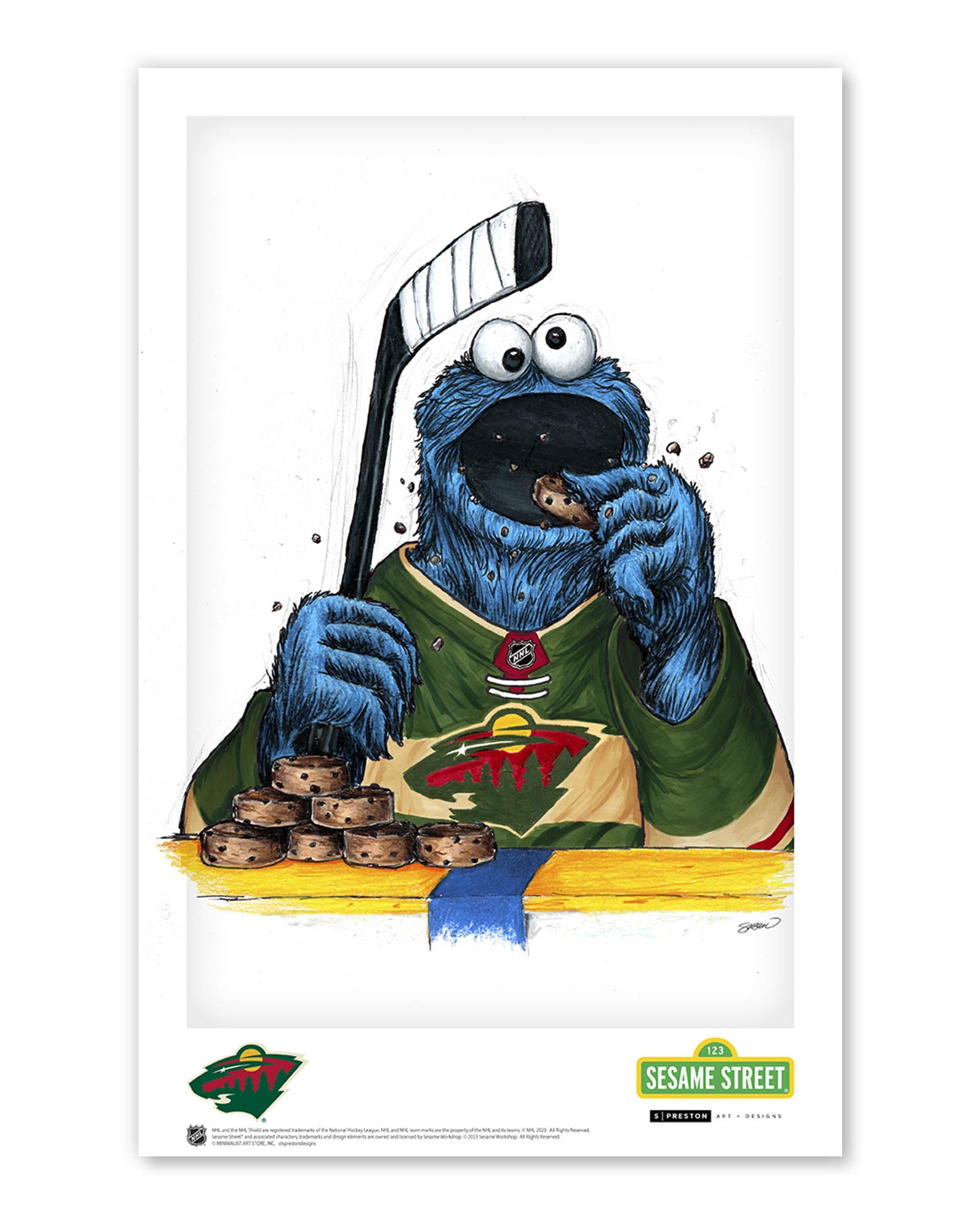 Cookies and Biscuits Wild | Cookie Monster NHL – S. Preston Art +