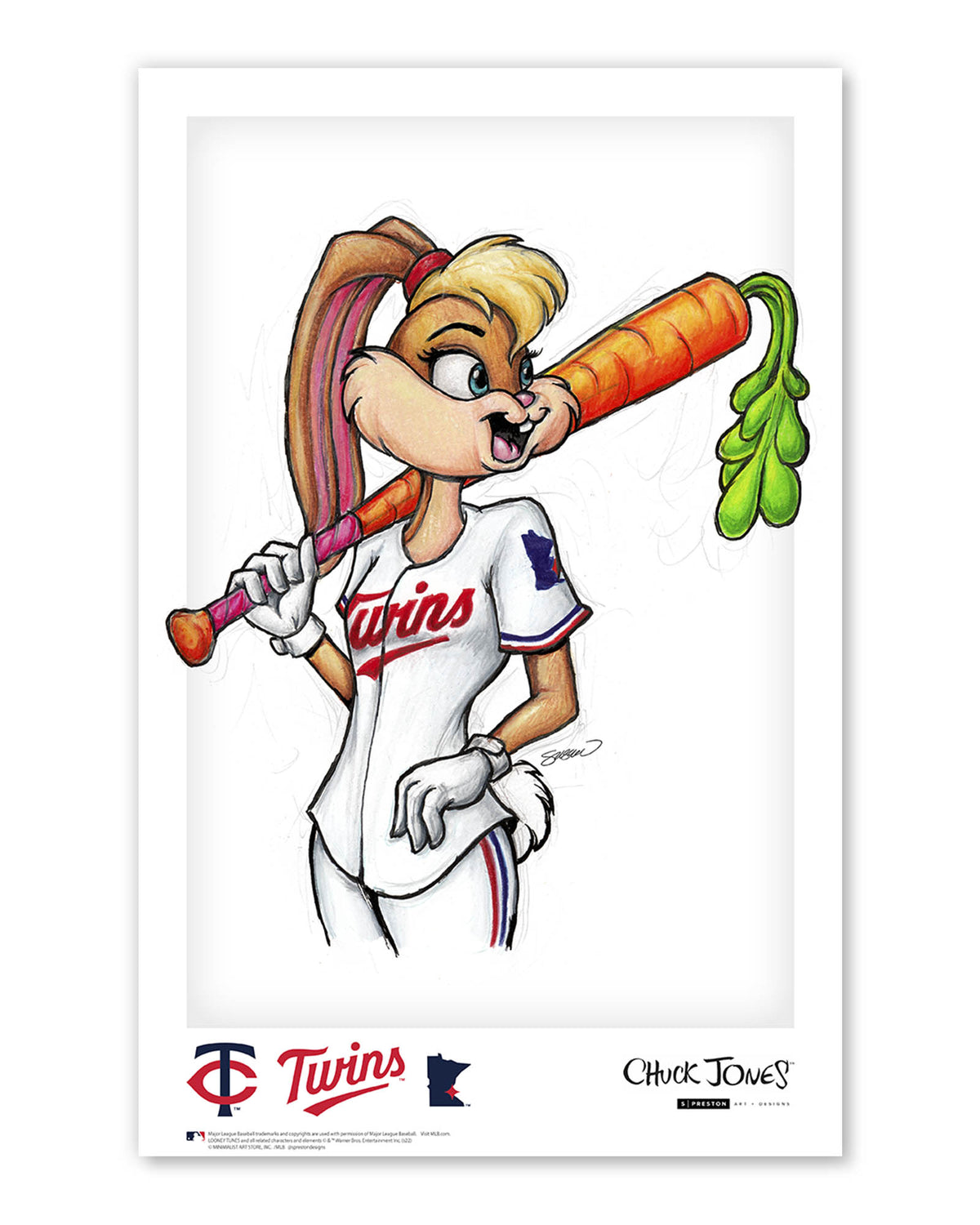 Lola Bunny x MLB Twins Limited Edition Art Print