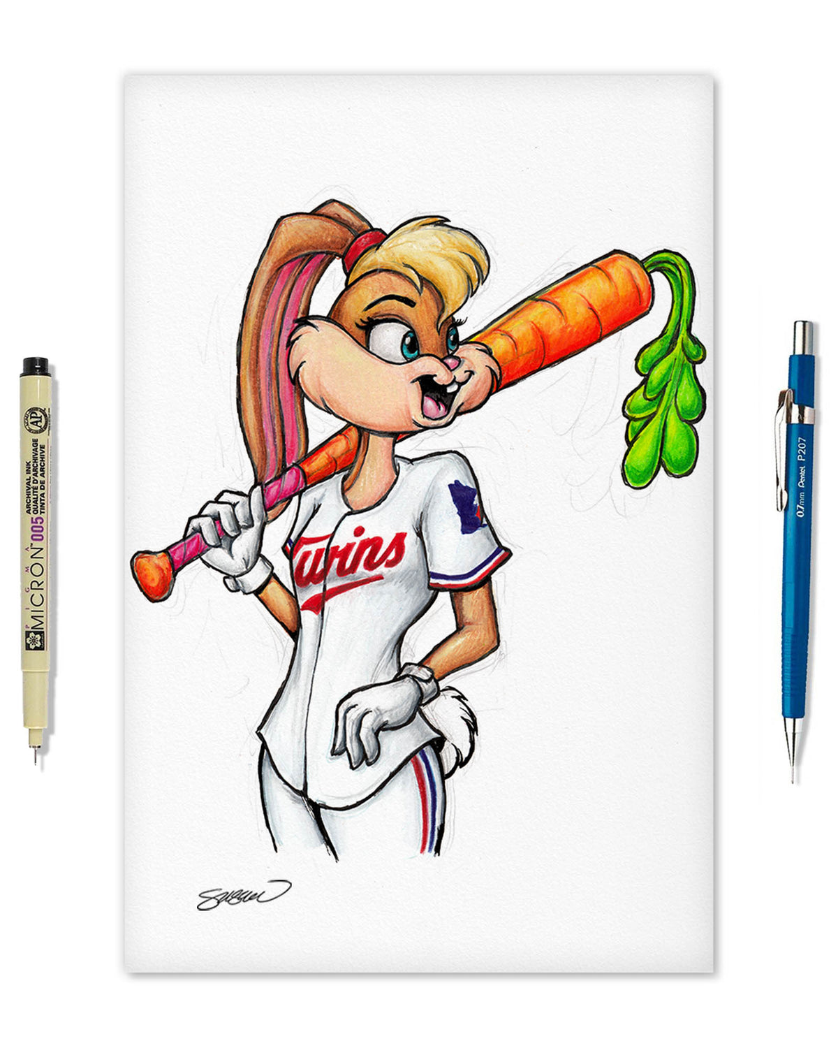 Lola Bunny x MLB Twins Limited Edition Fine Art Print