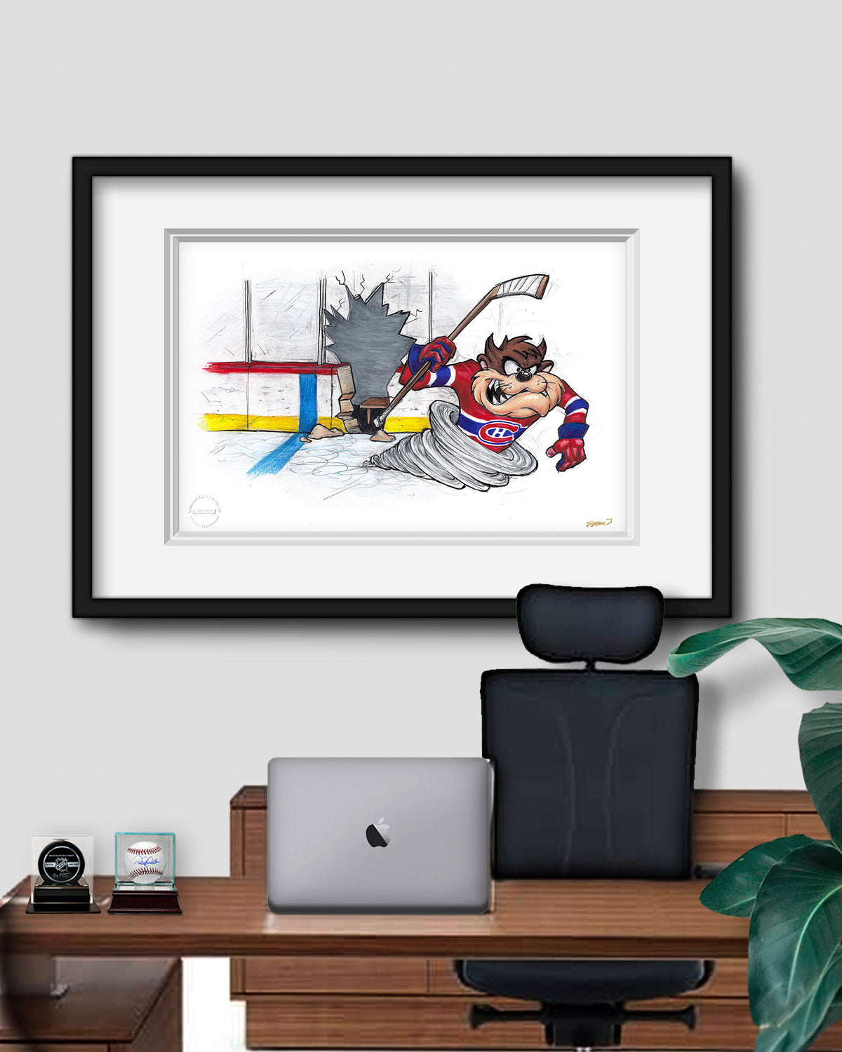 Tazmanian Line Change x NHL Canadiens Tazmanian Devil Limited Edition Fine Art Print