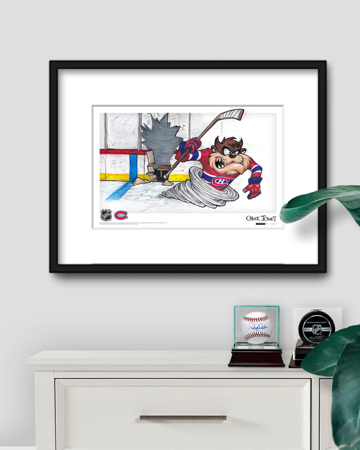 Tazmanian Line Change x NHL Canadiens Tazmanian Devil Limited Edition Art Print