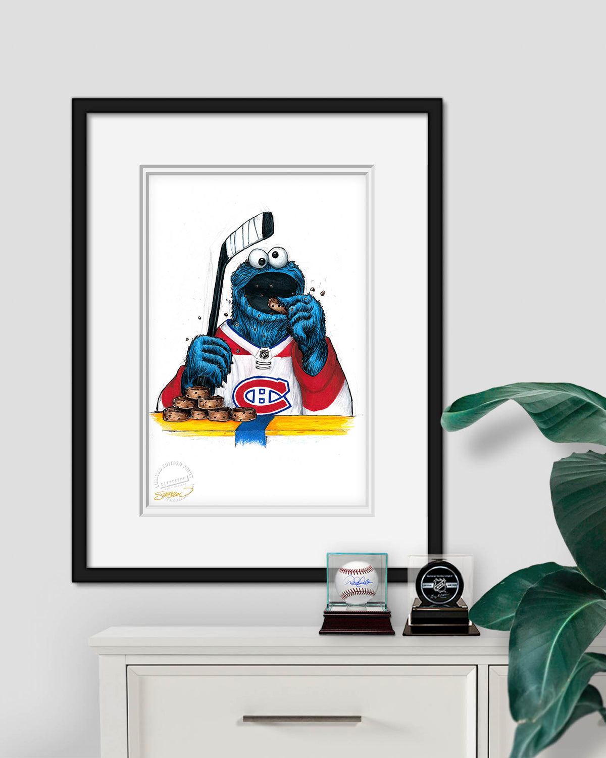 Cookie Monster x NHL Canadiens Limited Edition Fine Art Print