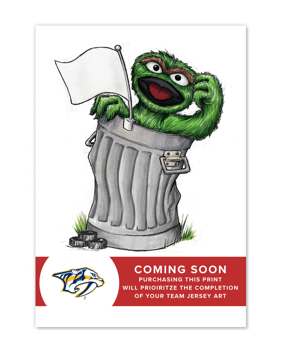 Oscar Rep Your Colours x NHL Predators Limited Edition Fine Art Print