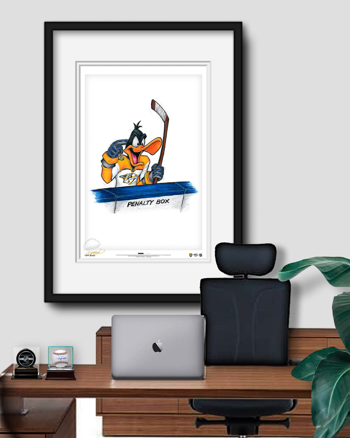 Duck Season Hockey Season x NHL Predators Daffy Duck Limited Edition Fine Art Print