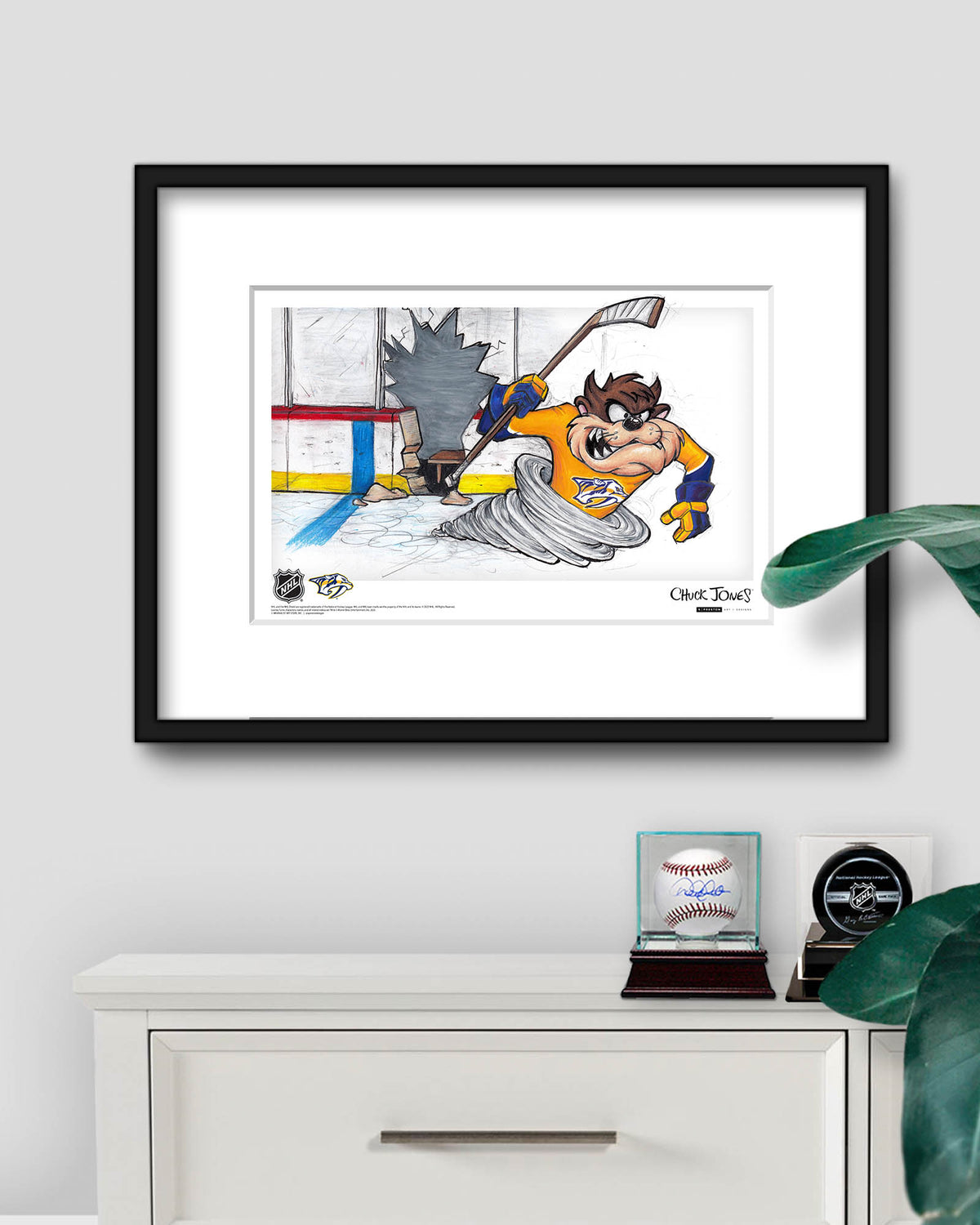 Tazmanian Line Change x NHL Predators Tazmanian Devil Limited Edition Art Print