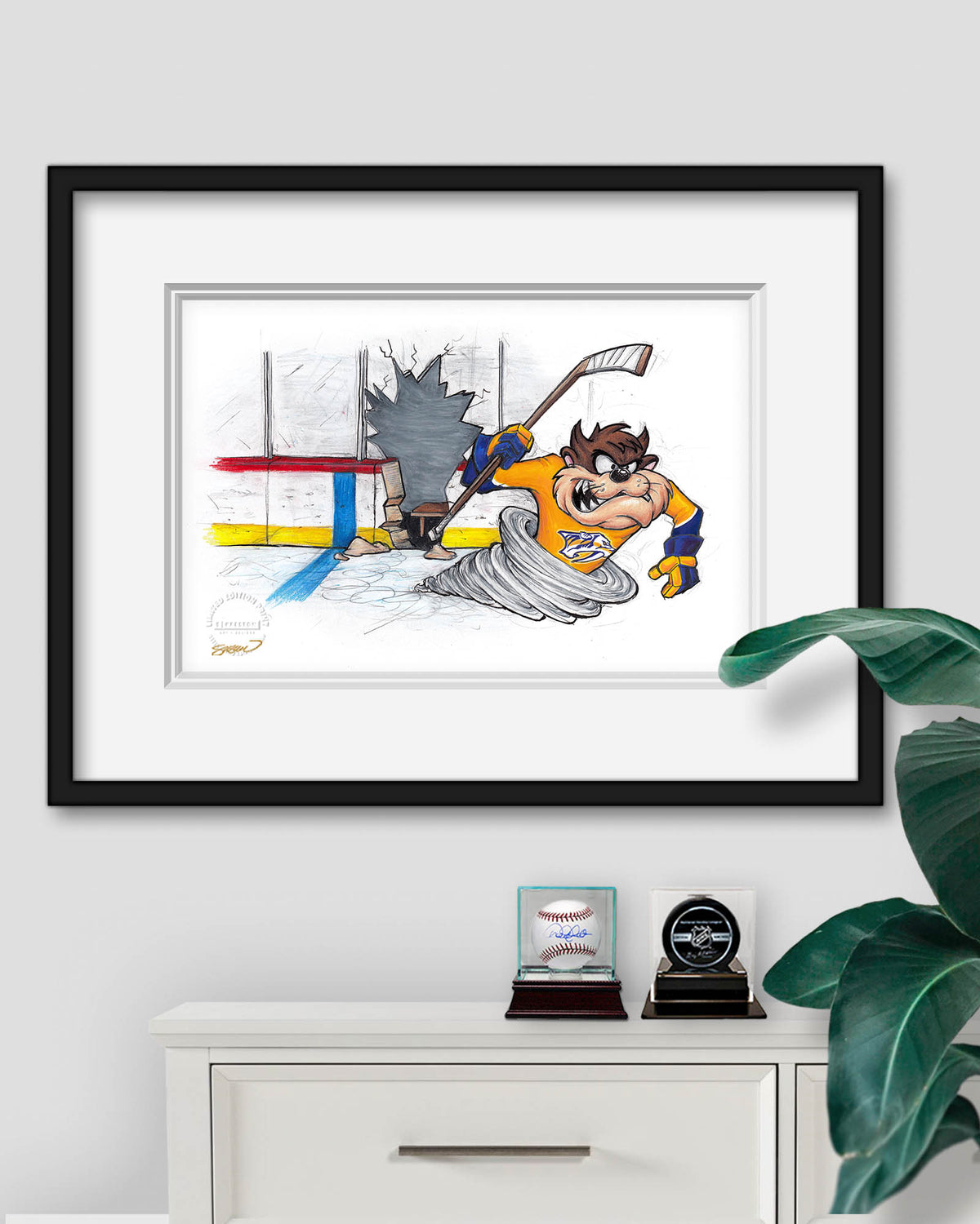 Tazmanian Line Change x NHL Predators Tazmanian Devil Limited Edition Fine Art Print