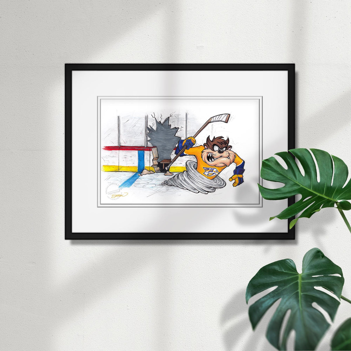 Tazmanian Line Change x NHL Predators Tazmanian Devil Limited Edition Fine Art Print